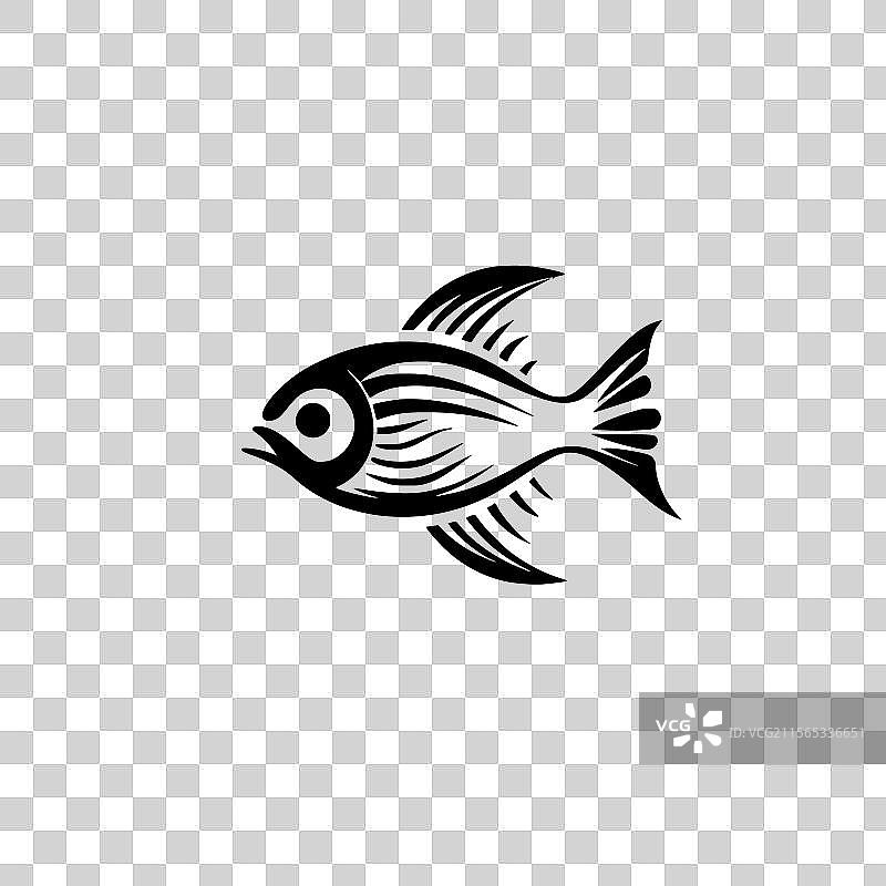 鱼 - 极简和简单的轮廓图片素材