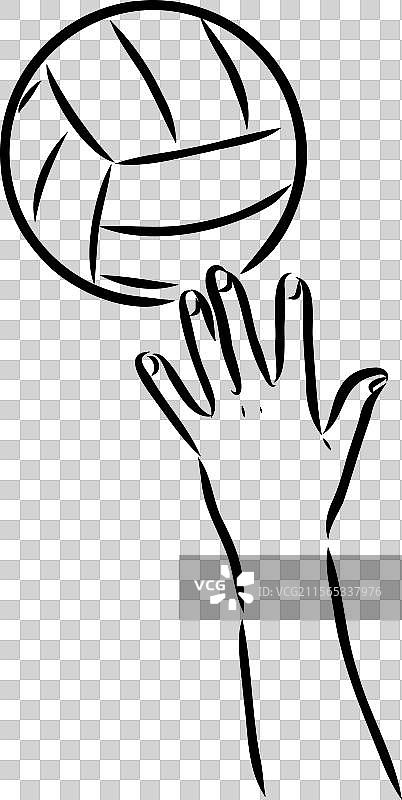 排球运动员扣球的连续动作图片素材