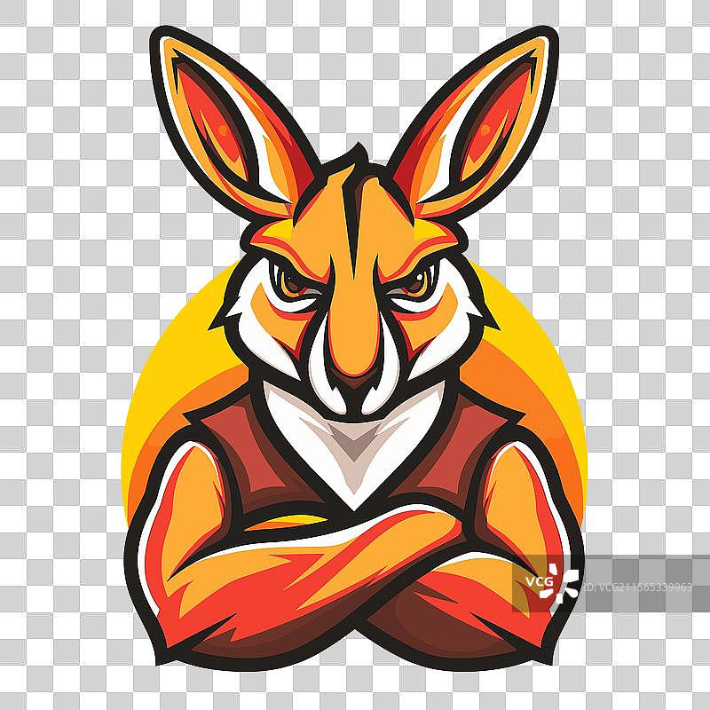 电子竞技标志袋鼠哺乳动物图标贴纸标识图片素材