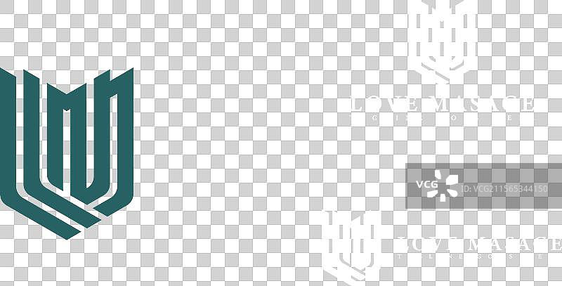 抽象的初始六边形字母lm或ml标志图片素材