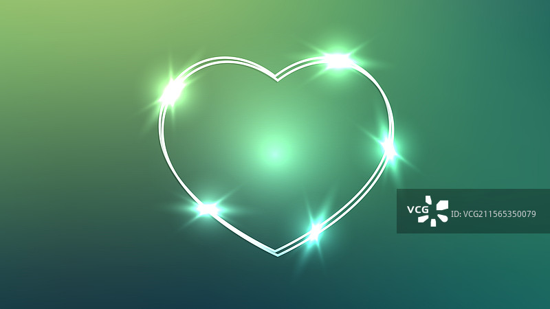 霓虹双框带闪光效果图片素材