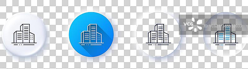 城市建筑线条图标图片素材