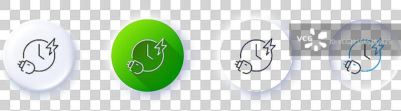 充电时间线图标 充电蓄电池标志图片素材