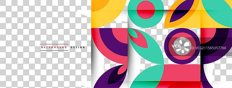 几何美丽的抽象圆形和花瓣图片素材