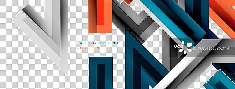 动态几何抽象背景中的锯齿线条图片素材