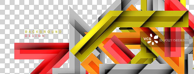 动态几何抽象背景中的锯齿线条图片素材