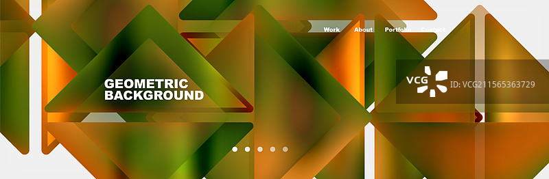 明亮流动的渐变三角形组合图片素材