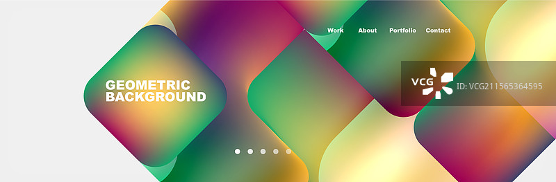 明亮色彩的圆形箭头和方块图片素材