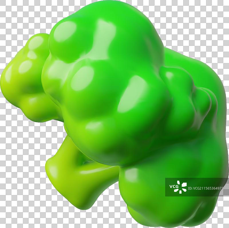 3D新鲜绿色西兰花图片素材
