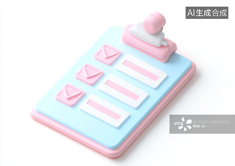 【AI数字艺术】3D卡通病例记事本图片素材