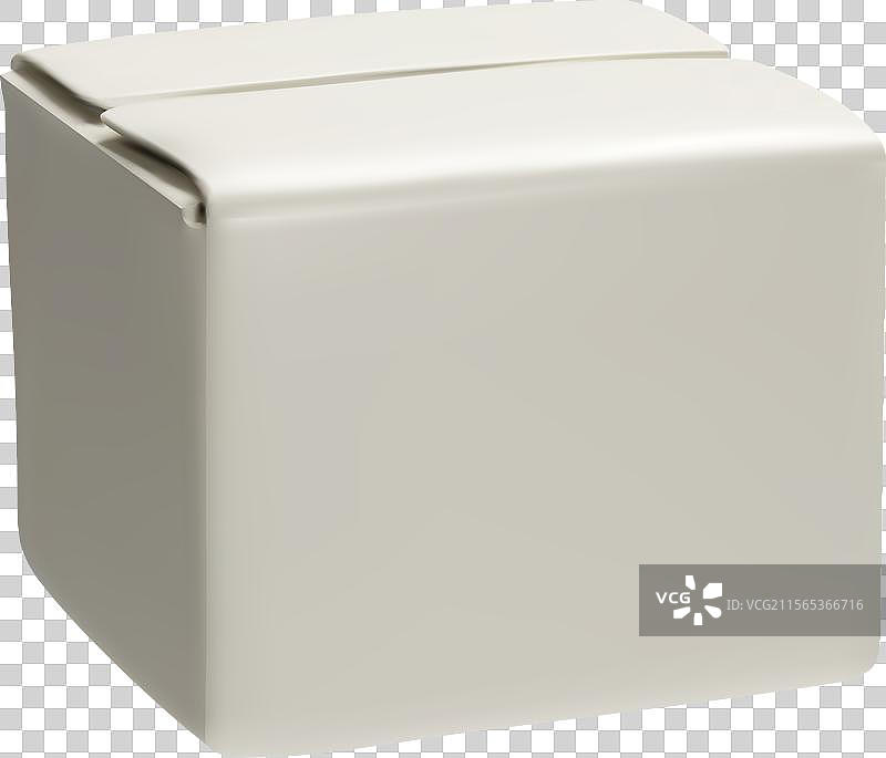 带有封闭白色盒子的3D图形图片素材