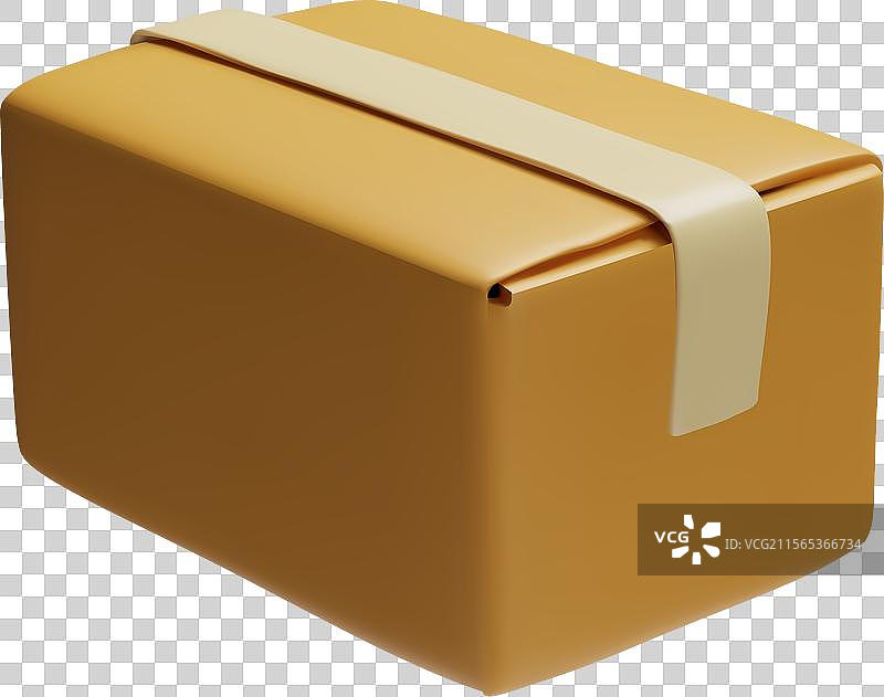 封闭的纸板箱的3D图像图片素材