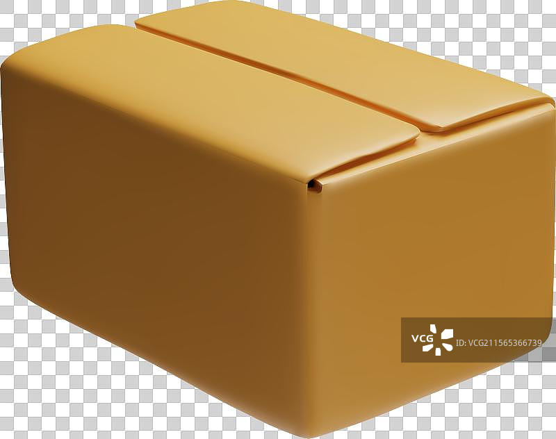 3D封闭的纸板包装盒图片素材