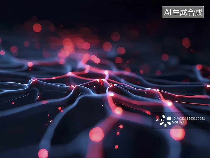 【AI数字艺术】深度学习神经网络连接图片素材