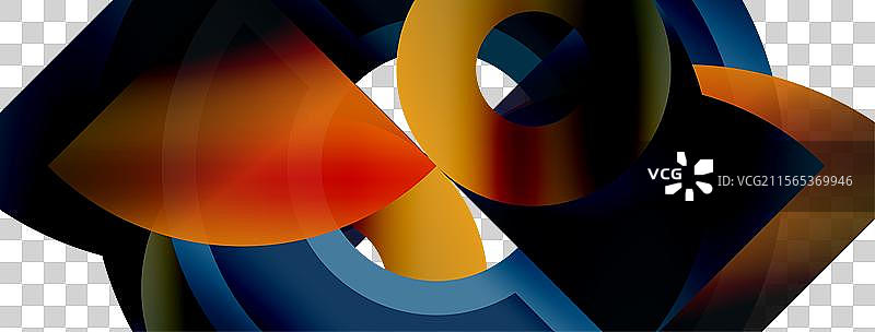 圆形元素和几何极简圆圈图片素材