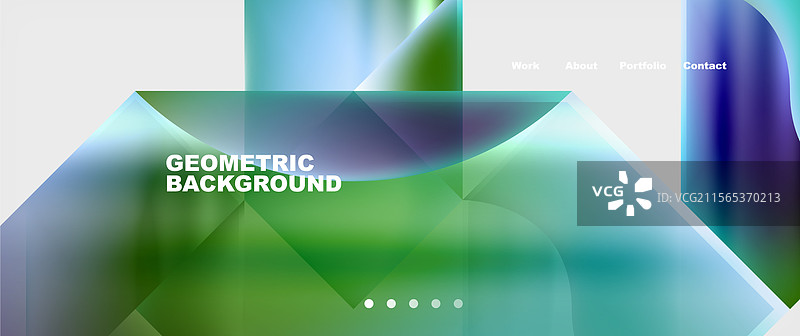 极简几何风格网站页面模板设计图片素材