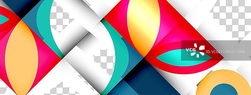 几何美丽的抽象圆形和花瓣图片素材