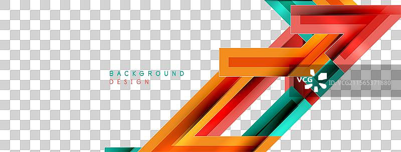 动态几何抽象背景中的锯齿线条图片素材