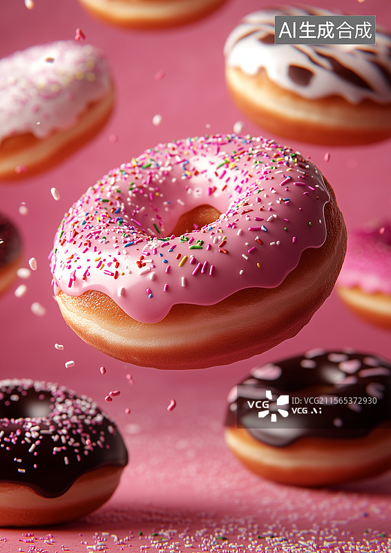 【AI数字艺术】美味的甜甜圈图片素材