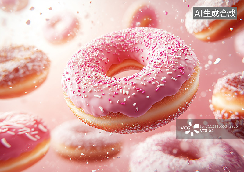 【AI数字艺术】美味的甜甜圈图片素材