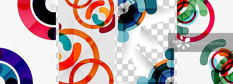 一组多彩的圆形背景图片素材