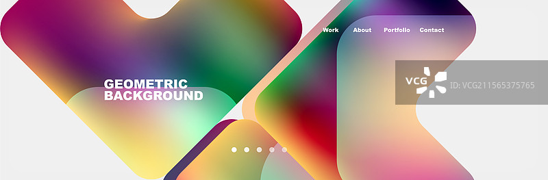 明亮色彩的箭头和圆形方块图片素材