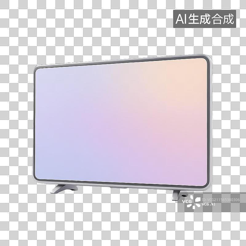 【AI数字艺术】一台白色的电视机图片素材