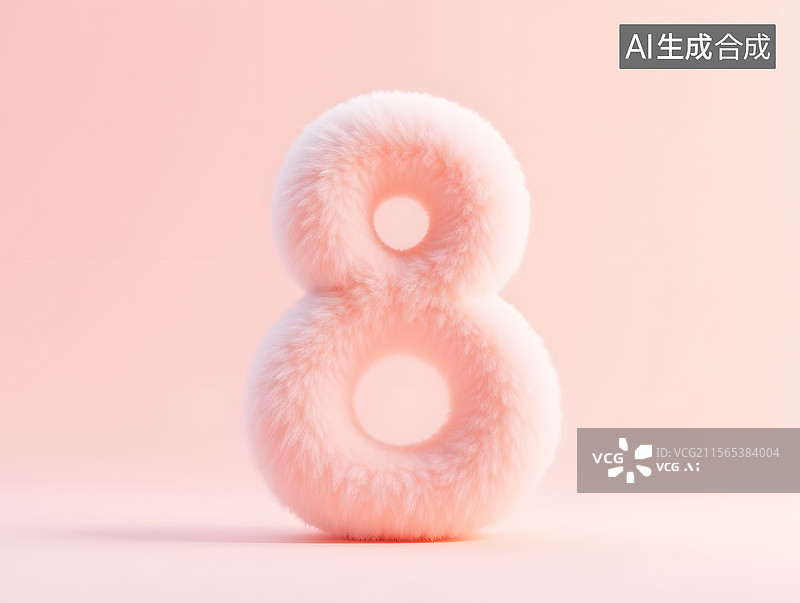 【AI数字艺术】3d渲染的数字8字体元素图片素材