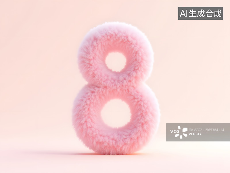 【AI数字艺术】3d渲染的数字8字体元素图片素材