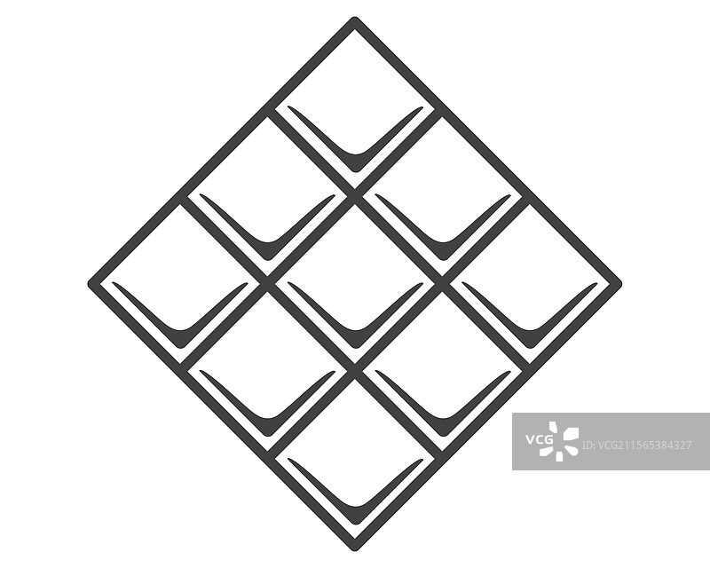 白色背景上的瓷砖地板线条图标图片素材