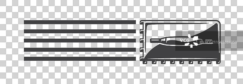 用抹子铺设地砖和水泥粘合剂图片素材