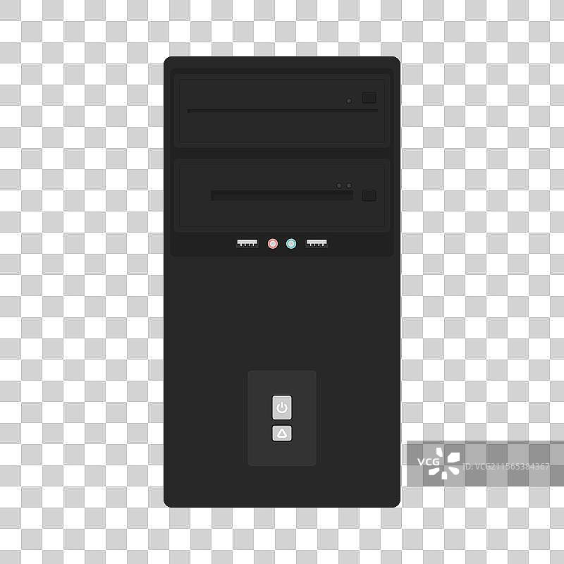 经典的PC塔式机箱图片素材