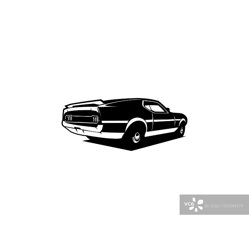 1971年福特野马汽车孤立展示图片素材