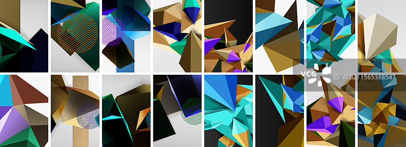 低多边形三角形海报几何图形图片素材