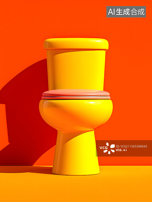 【AI数字艺术】洗手间内部的白色马桶背景图片素材