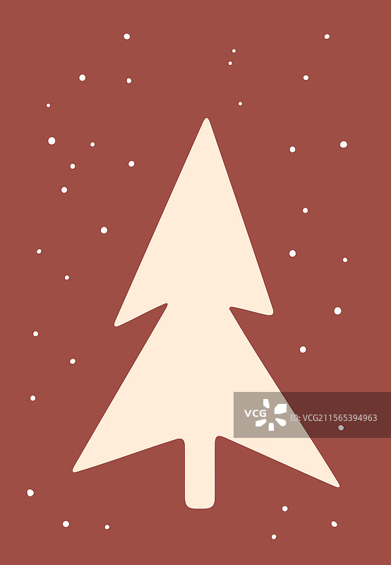 圣诞日历印刷的圣诞树图片素材