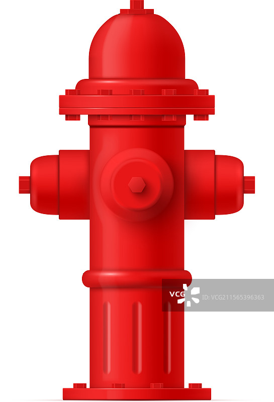 城市中的红色消防栓与消防水压图片素材