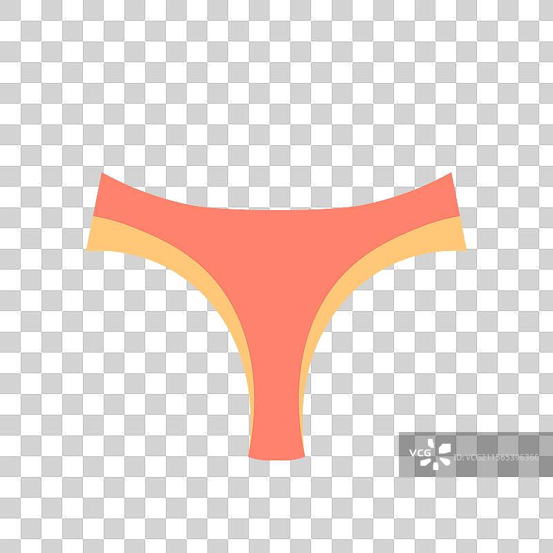 可爱的女性彩色内裤时尚丁字裤图标图片素材