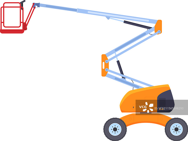 带有扩展平台的机械升降机图片素材