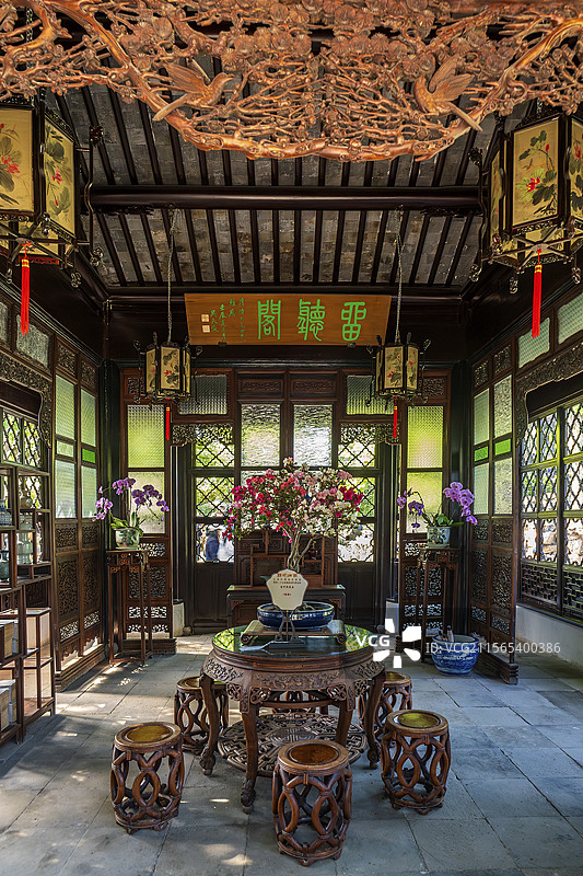 苏州拙政园留听阁图片素材