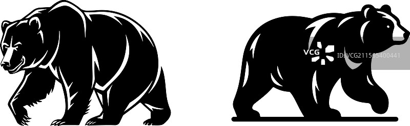 熊的剪影设计图片素材