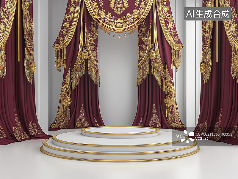 【AI数字艺术】豪华舞台讲台展示图片素材