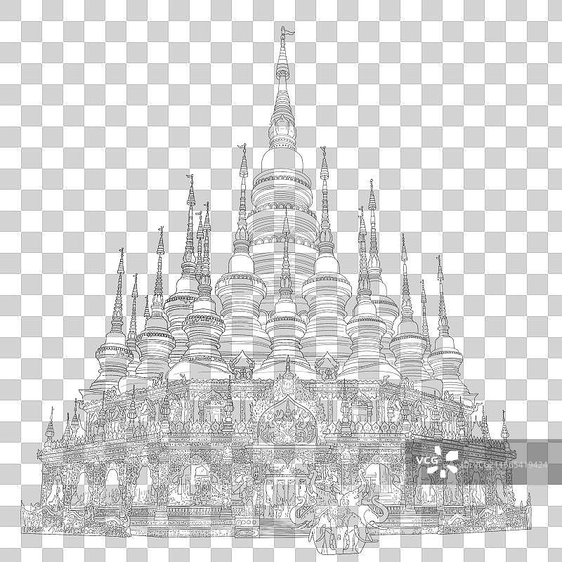 西双版纳勐泐大佛寺图片素材