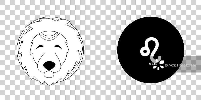 狮子座星座图标符号图片素材