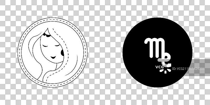 处女座星座图标符号图片素材