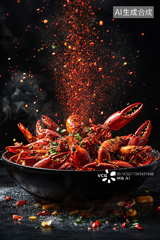 【AI数字艺术】火焰中的美味烧烤图片素材