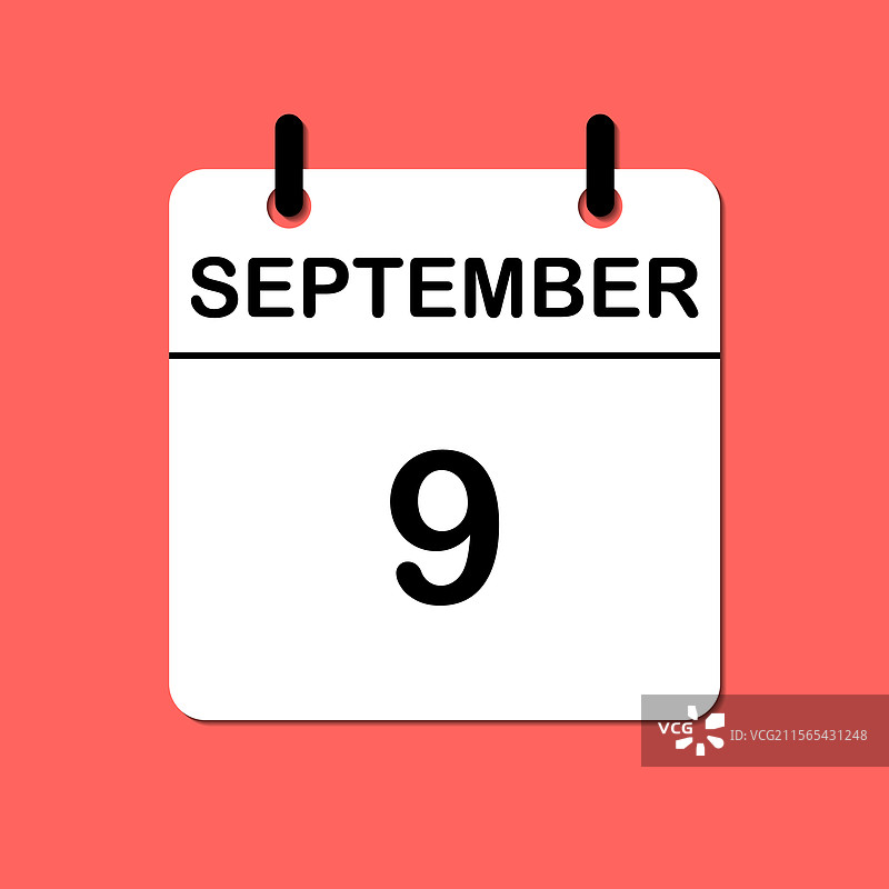 九月九日的日历图标设计图片素材