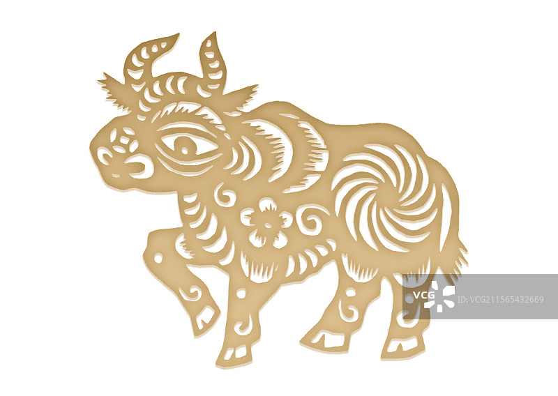传统文化，十二生肖剪纸，马，羊，牛图片素材