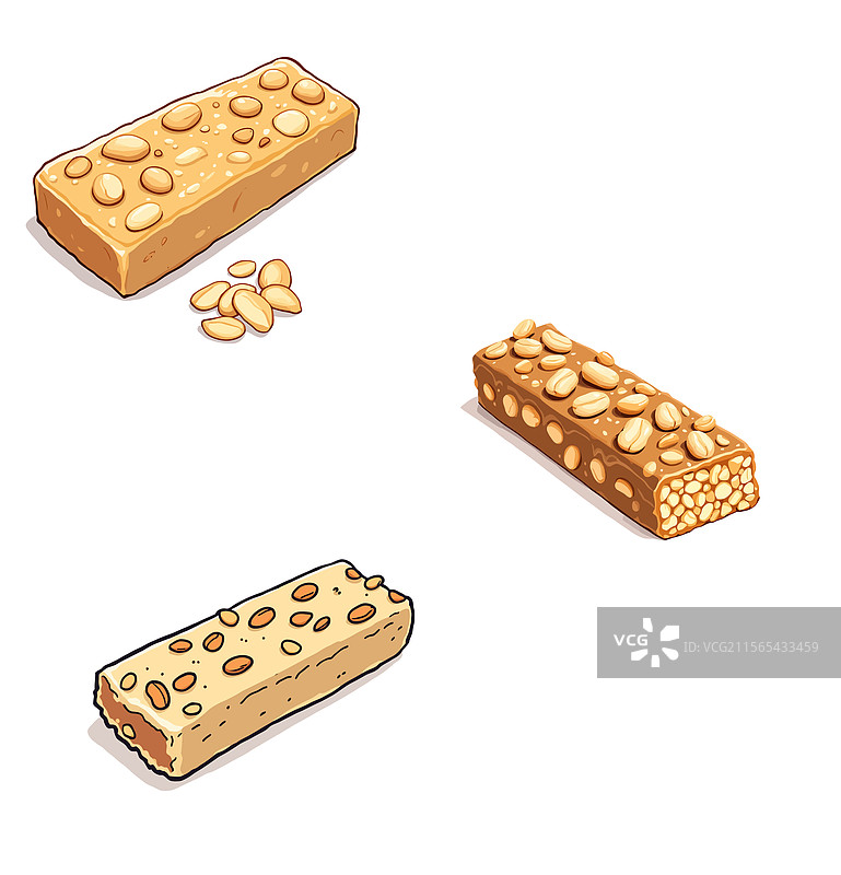 含坚果和种子的vsai花生蛋白棒图片素材