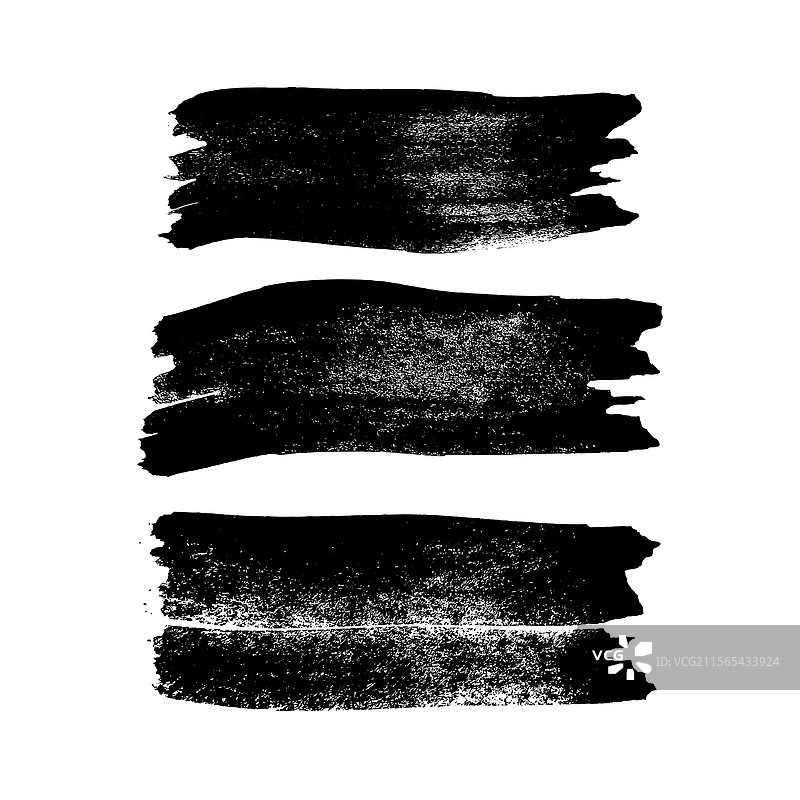 一组黑色手绘笔触图片素材
